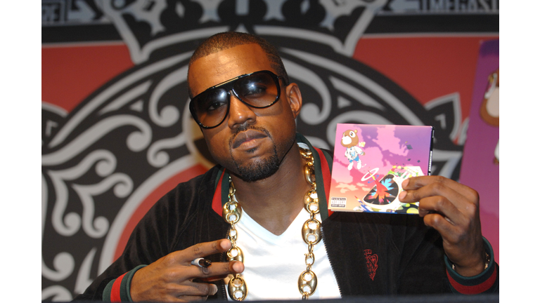 Kanye West Celebrates His New CD At Virgin Megastore