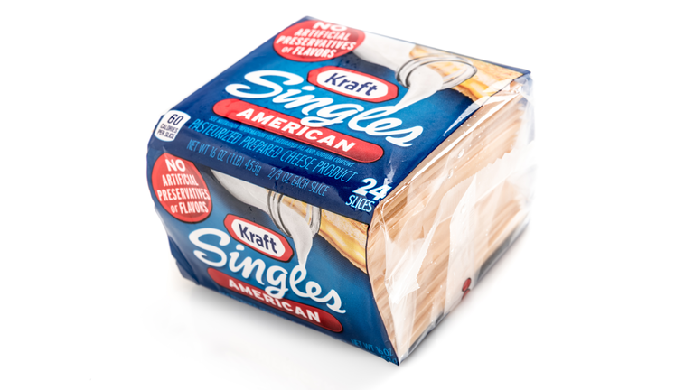 Kraft Brand Single slices of American Cheese