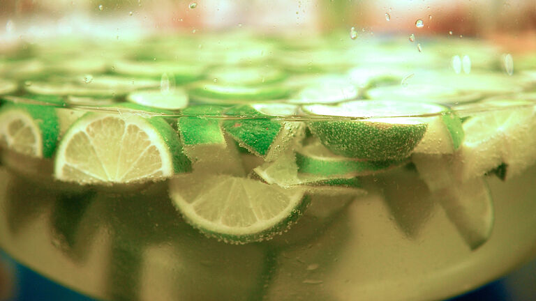 Close-Up Of Lemon Drink In Bowl