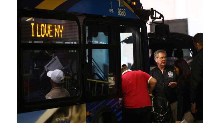 Migrants Continue To Arrive In New York City, Being Bussed From Other States