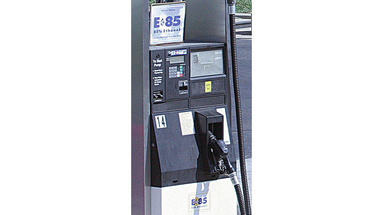 This 02 May 2006 photo shows a gas pump