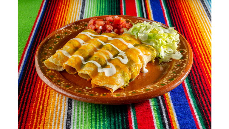 Mexican food,High angle view of food in plate on table,Massachusetts,United States,USA