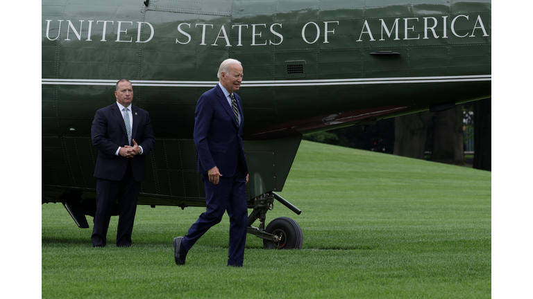 President Biden Returns To White House After Delaware Vacation