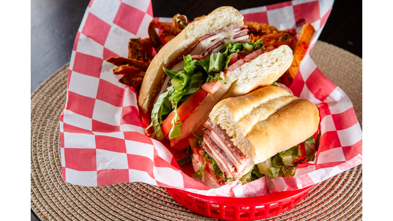 Italian food,Close-up of sandwich in plate on table