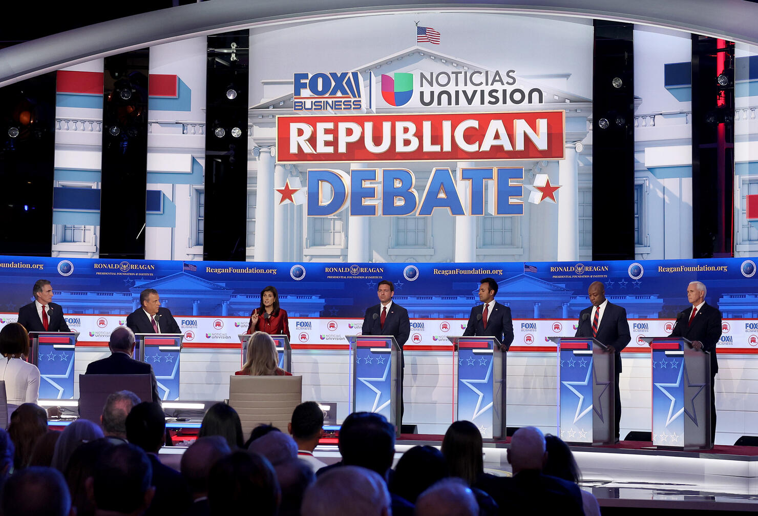 Second Republican Primary Debate Held At Ronald Reagan Presidential Library