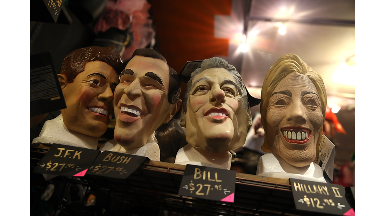 Halloween Masks Displayed At Costume Store Day Before Halloween