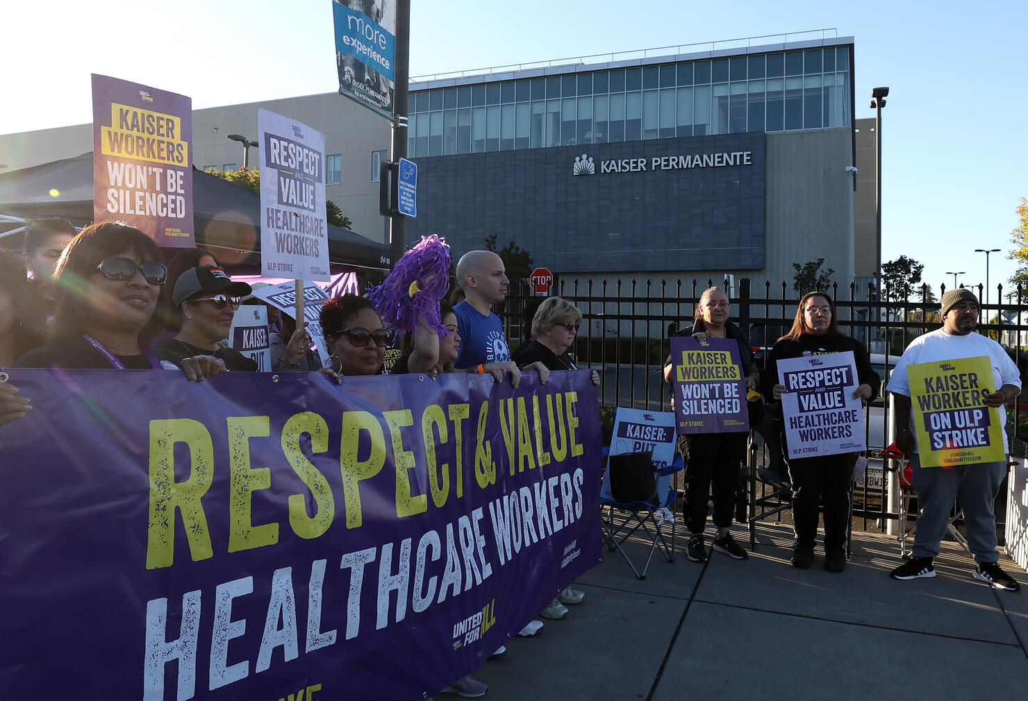 Kaiser Permanente Health Care Workers Go On Strike