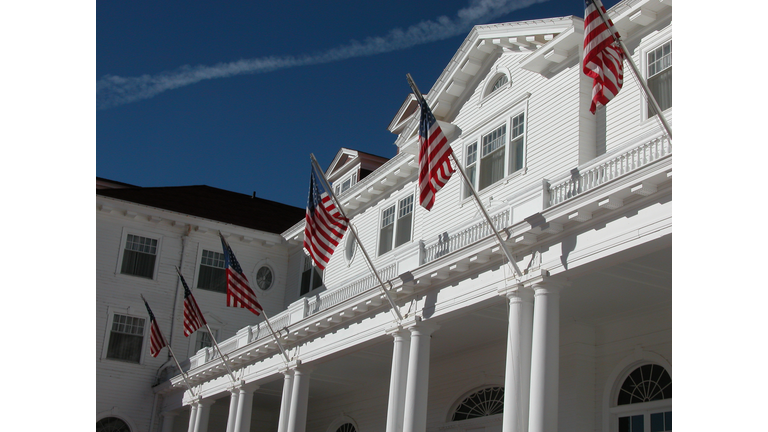 American Flags at the Stanely Hotel