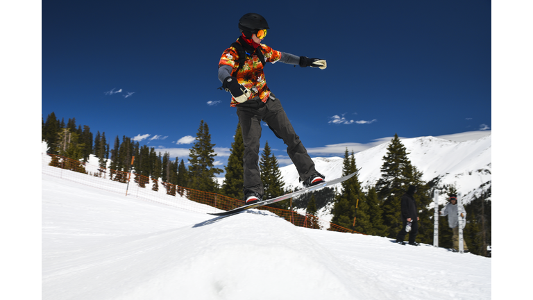 Skiers And Snowboarders Enjoy Spring Conditions At Arapahoe Basin Over Memorial Day Weekend