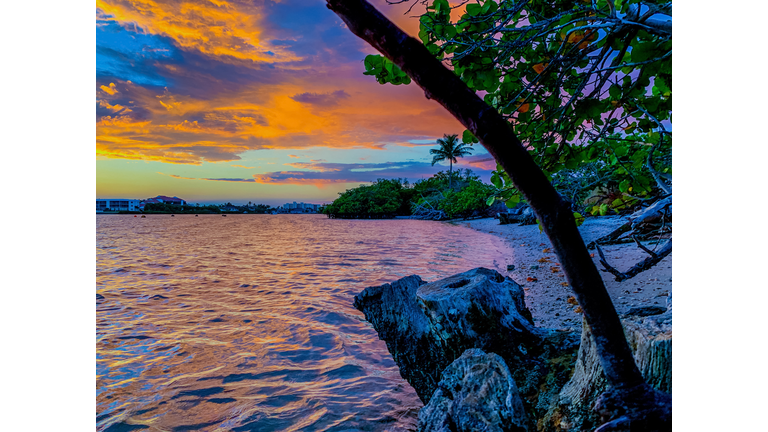 Tropical sky sunset on Memorial Day in Florida