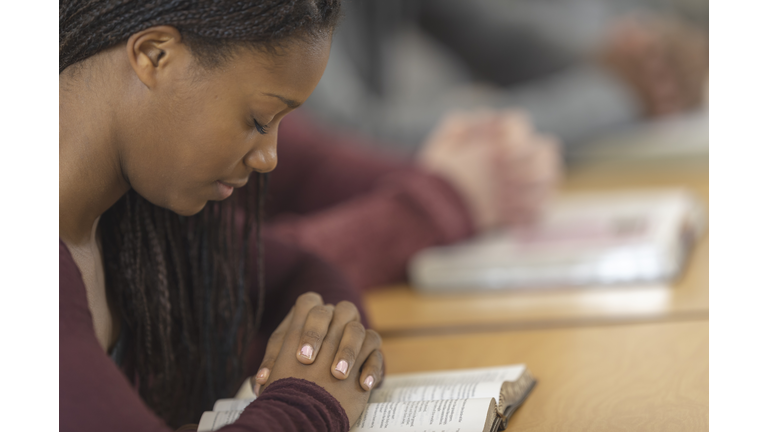 Student praying