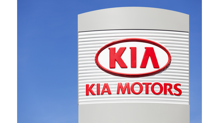 Kia Motors Sign Above Dealership