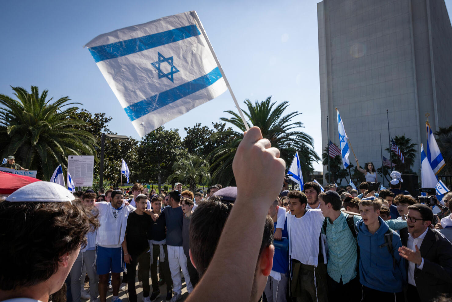 Los Angeles Rally Held In Solidarity With Israel After Hamas Attack