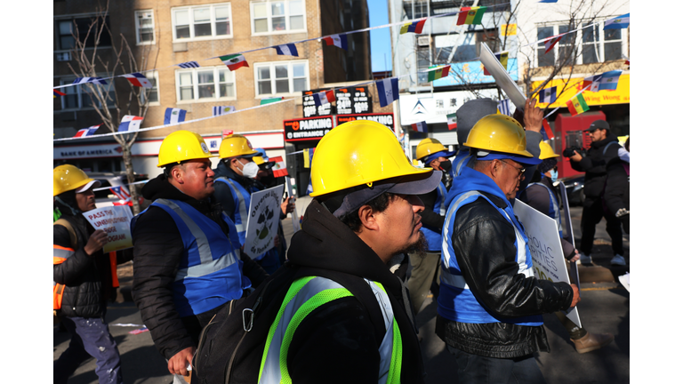 Excluded Workers And Activists March For Unemployment Benefits In New York City