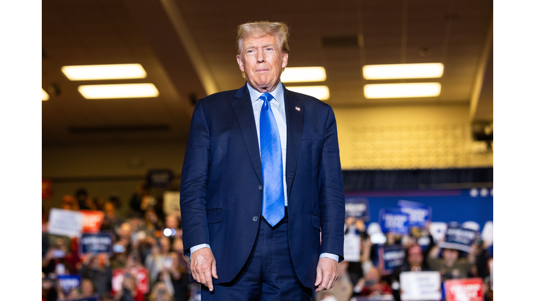 Donald Trump Holds A Campaign Rally In Clarement, New Hampshire