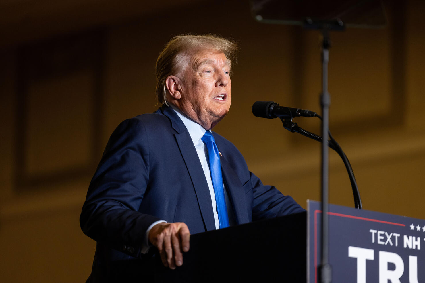 Donald Trump Holds A Campaign Rally In Clarement, New Hampshire