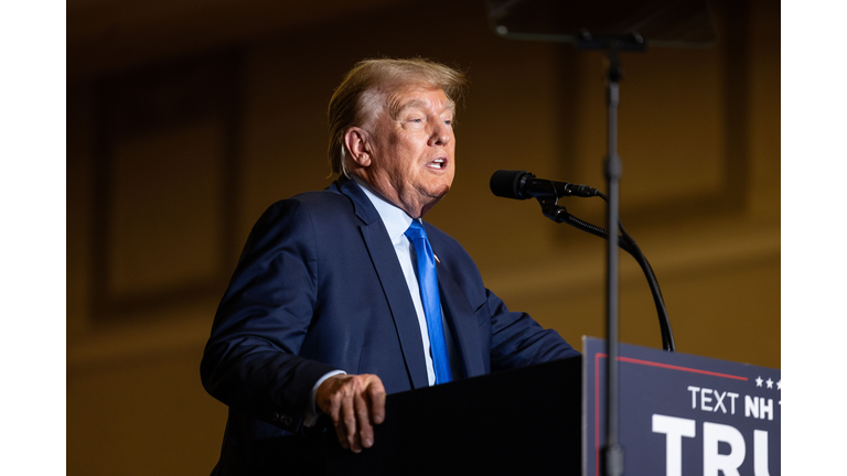 Donald Trump Holds A Campaign Rally In Clarement, New Hampshire