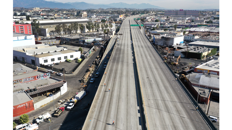 Large Fire Along L.A.'s I-10 Brings Transportation Crisis To Already Traffic Laden L.A.