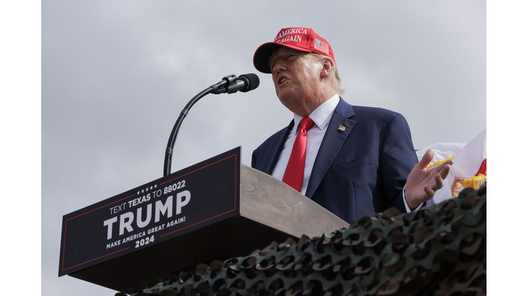 Former President Trump Visits The Southern Border With Texas Governor Abbott