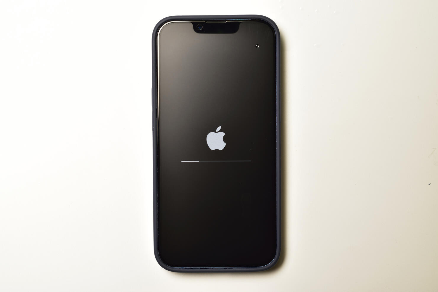 firmware installing in apple iphone isolated on white background