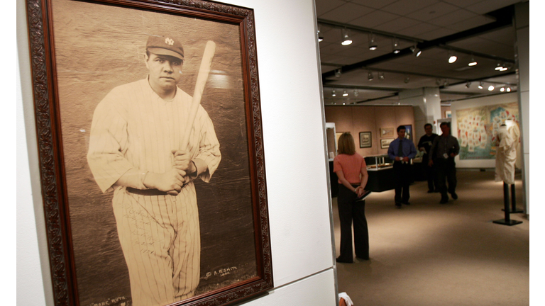 Sotheby's Previews Baseball Memorabilia To Be Auctioned