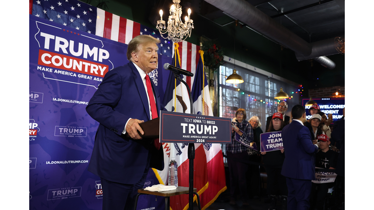 Donald Trump Campaigns For The Republican Presidential Nomination In Iowa