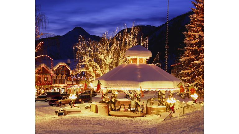 Leavenworth, Washington at Christmas.