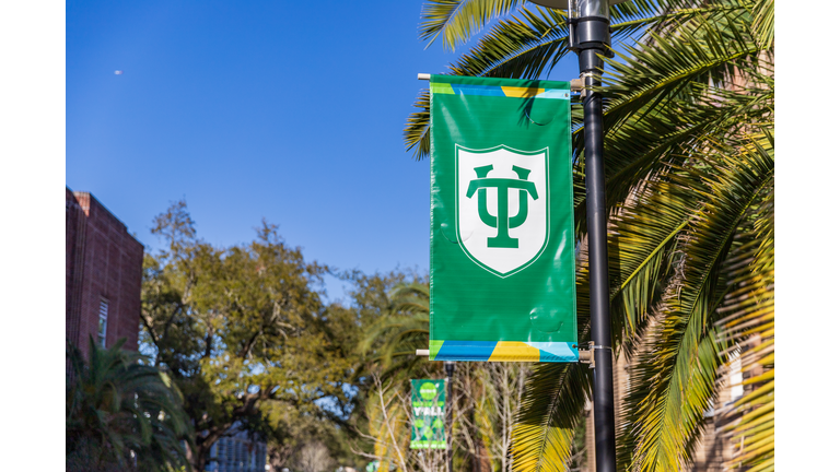 Tulane University logo on banner