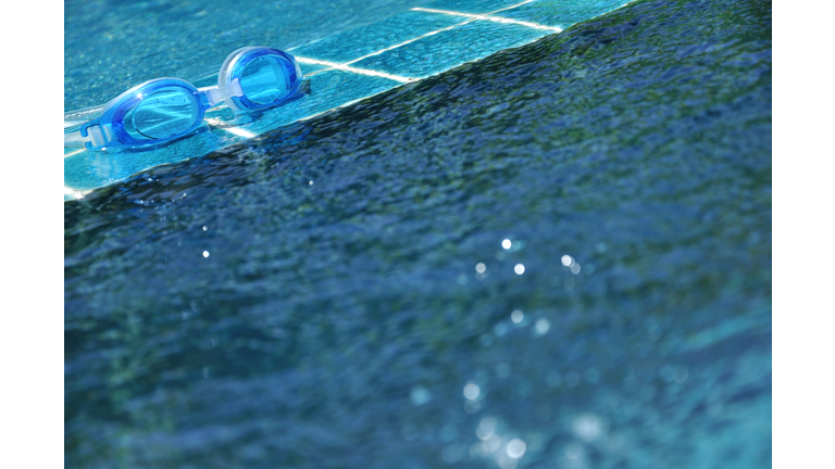 Pool with goggles abstract
