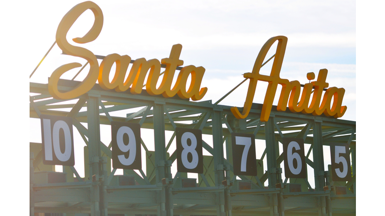 Arcadia, California/ United States - December 29, 2017: Santa Anita horse race track gate