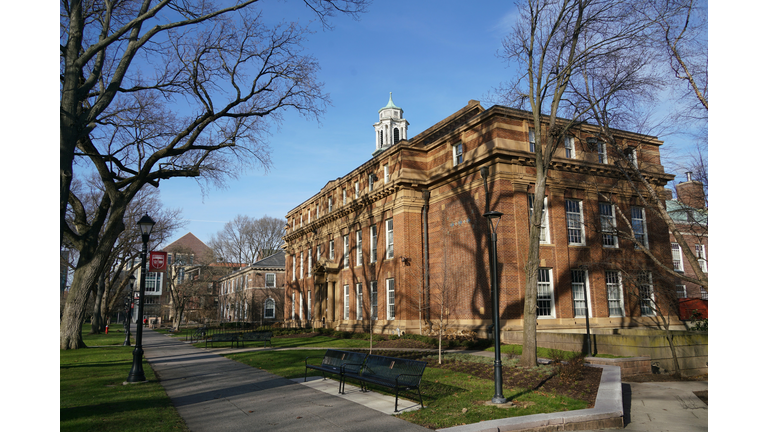 The campus of Rutgers University, with the historic engineering building