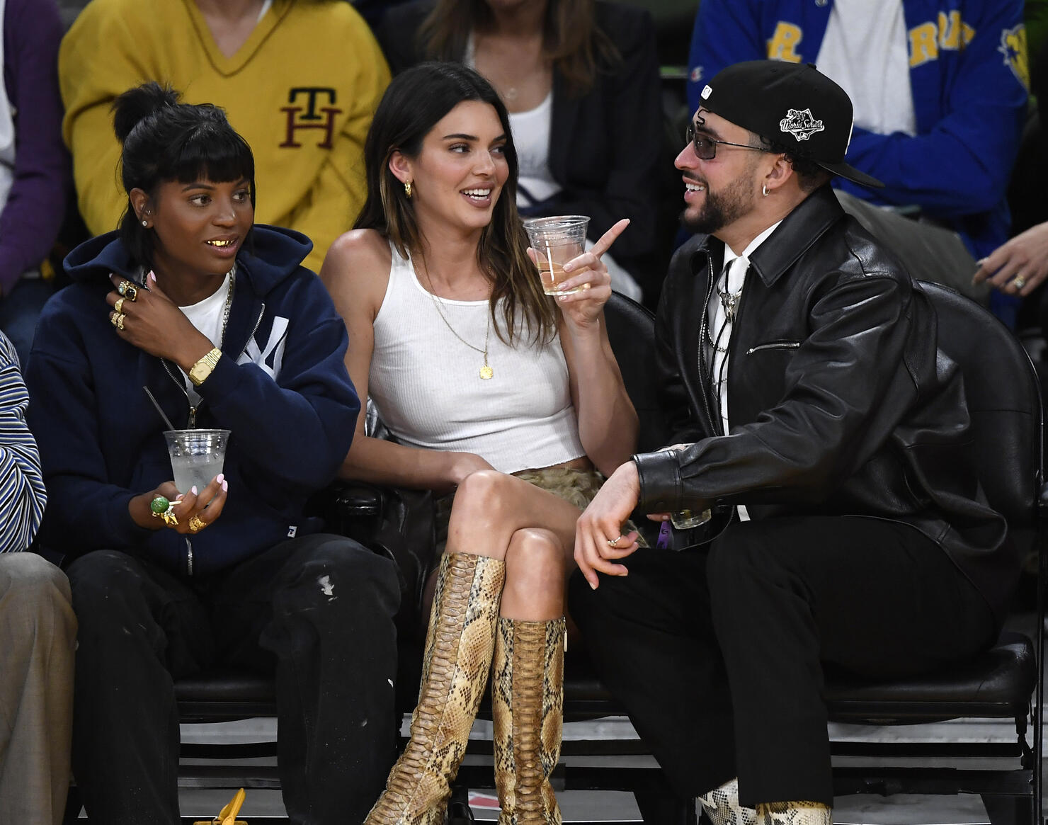 Celebrities At The Los Angeles Lakers Game