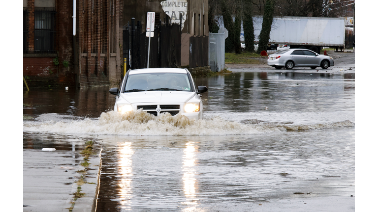 Large Storm Moves Up East Coast Causing Widespread Flooding