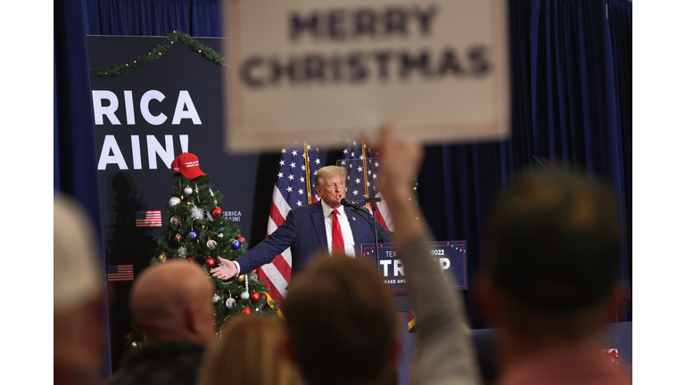 Former President Trump Holds Rally In Waterloo, Iowa