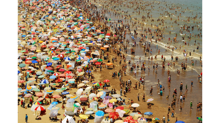 Crowd on beach