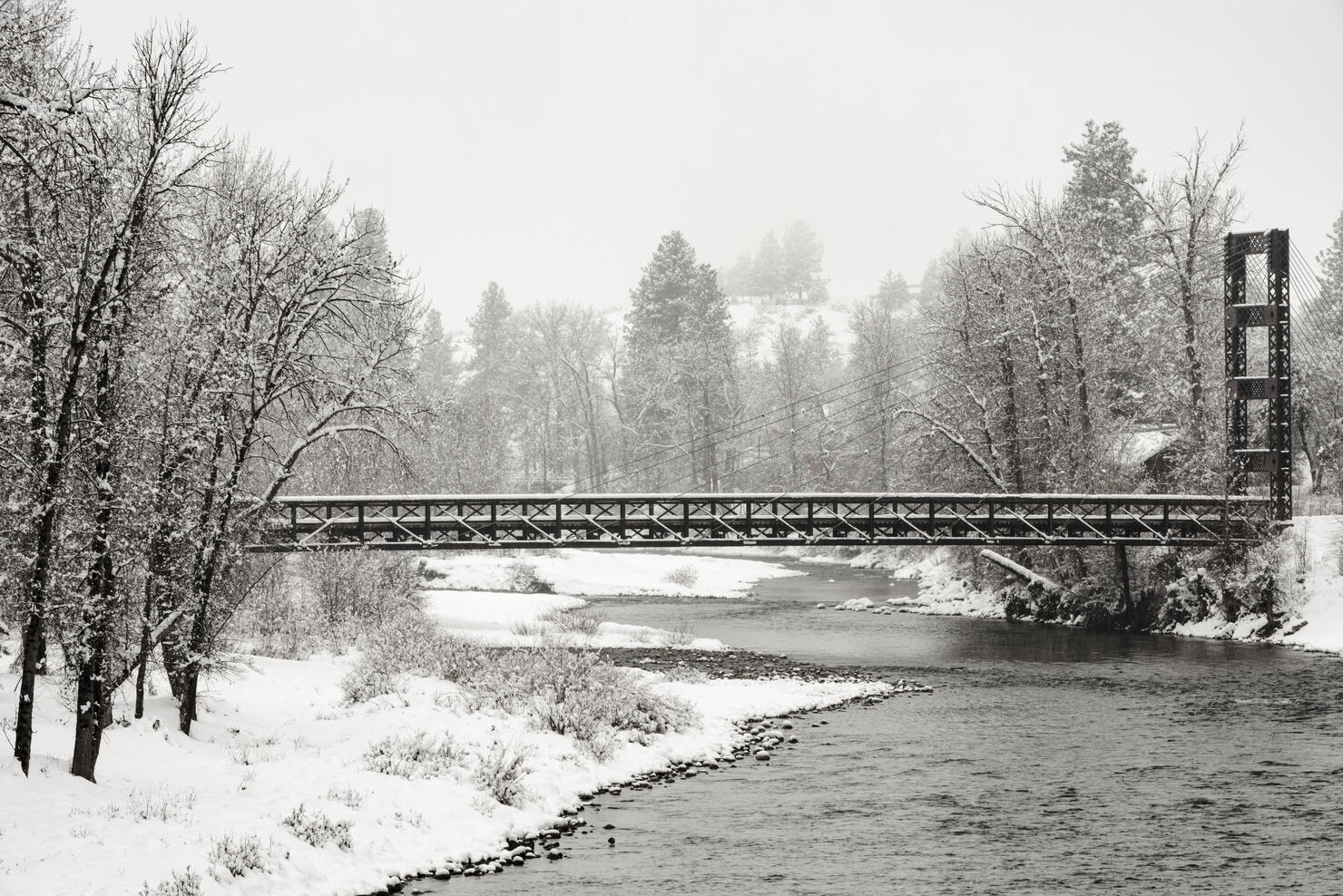 Spring Creek Bridge in Winter