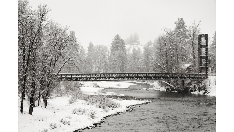 Spring Creek Bridge in Winter