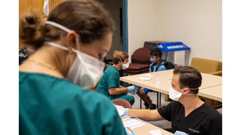 Elementary School Kids In Louisville, Kentucky Get Tested For Covid-19, As The County Prepares For In Person Learning