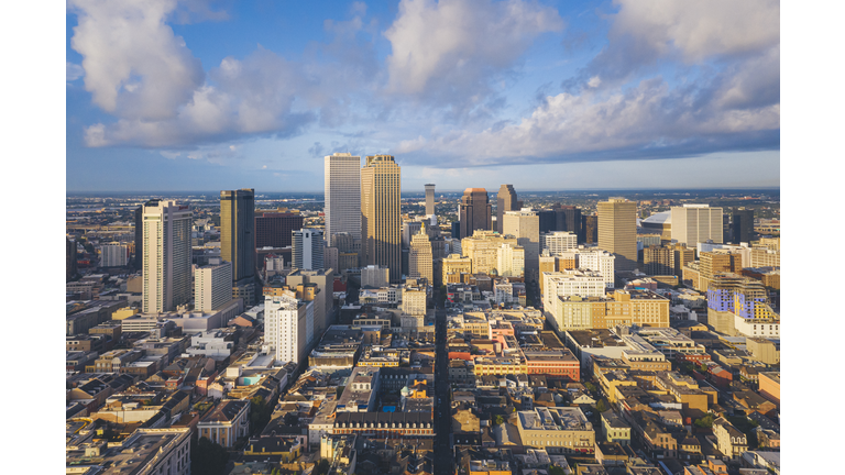 New Orleans in the morning from above