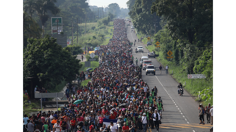 Migrant Caravan Crosses Into Mexico