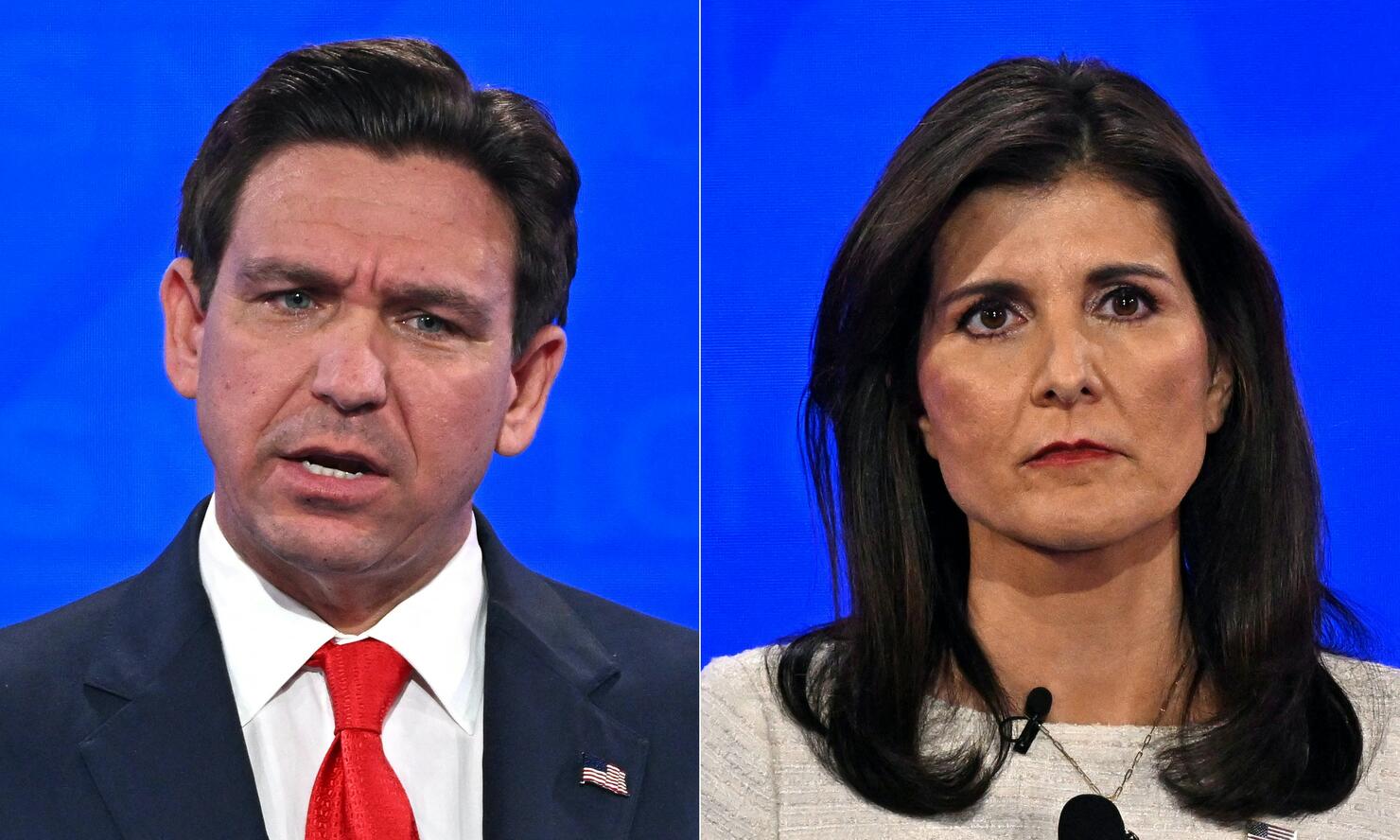 COMBO-US-POLITICS-REPUBLICANS-DESANTIS-HALEY