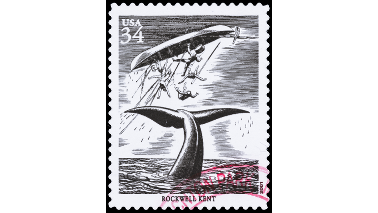 USA Rockwell Kent Moby Dick postage stamp