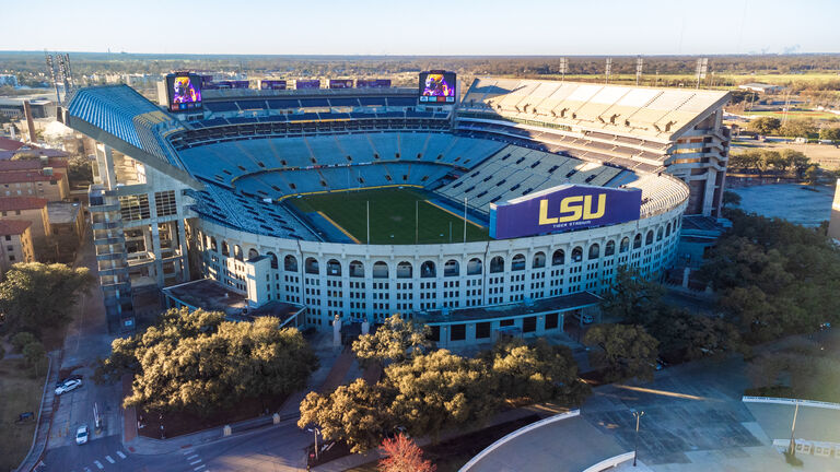 Tiger Stadium, home of LSU Football on the Louisiana State University campus in Baton Rouge, LA.