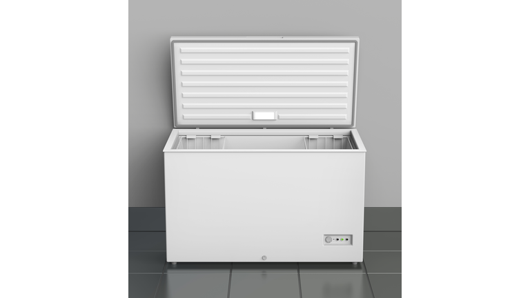 Empty chest freezer