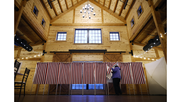 Voters Head To The Polls To Cast Their Vote In The New Hampshire Primary