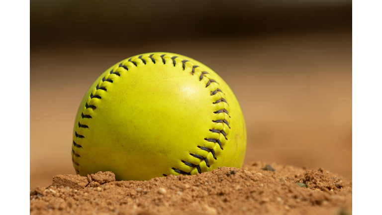 Softball in dirt