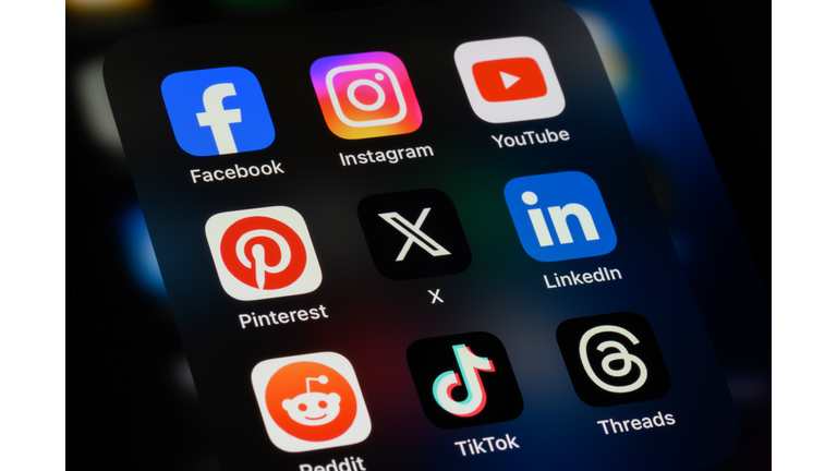 Social Media Platforms -  Facebook, Instagram, YouTube, Pinterest, X, LinkedIn, Reddit, TikTok, Threads