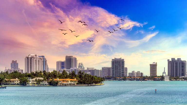 Miami city skyline, Florida, USA