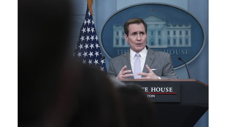 White House Press Briefing Held By Secretary Karine Jean-Pierre And NSC Coordinator For Strategic Communications John Kirby