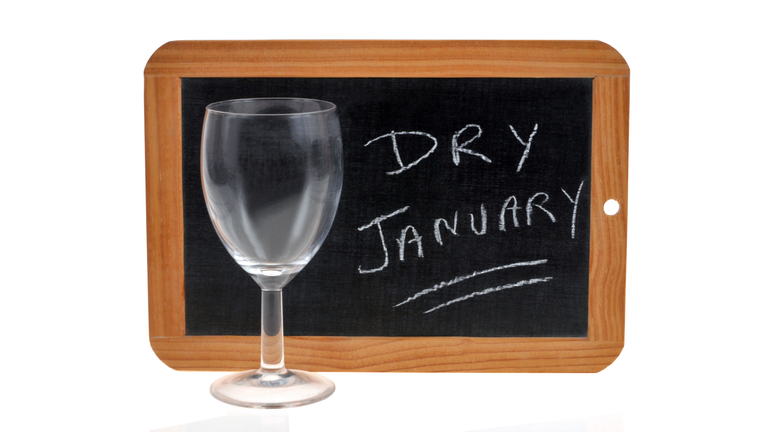 Dry january concept